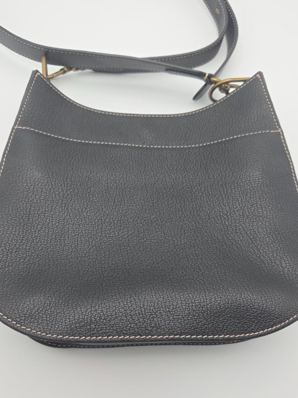 Ralph Lauren Pebble Black Leather Shoulder Bag with Dust Cover - Picture 9 of 13
